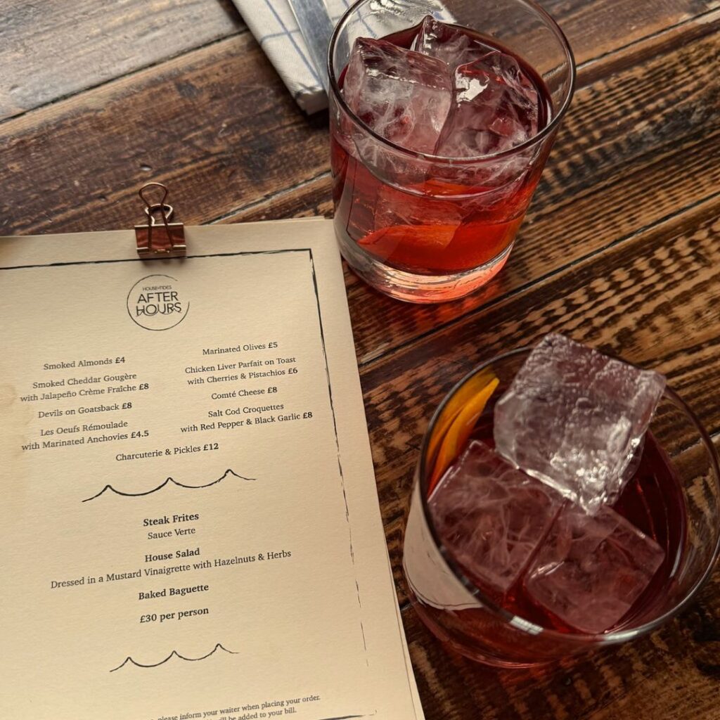 After Hours at House of Tides, Negronis - Newcastle
