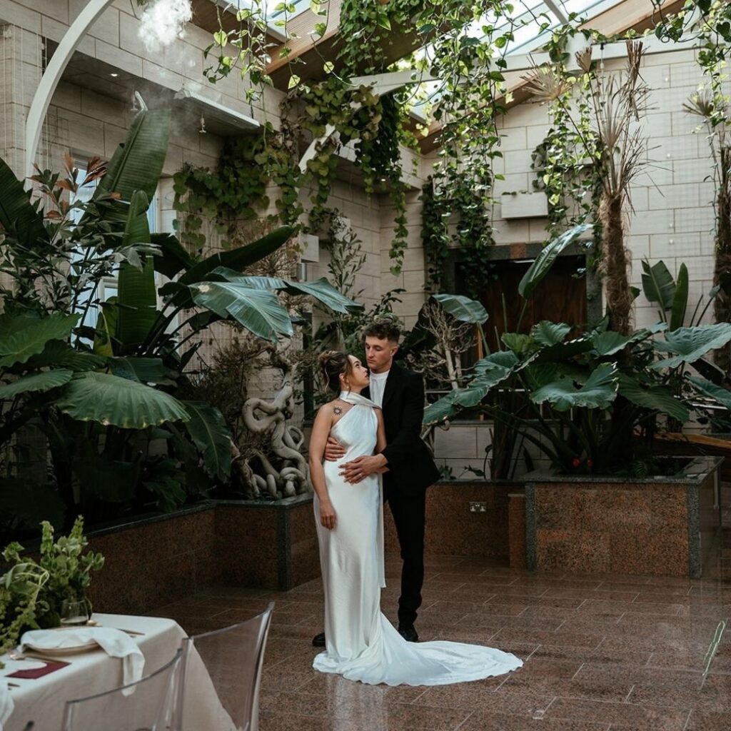 The Garden Room at The Biscuit Factory - Bride and Groom