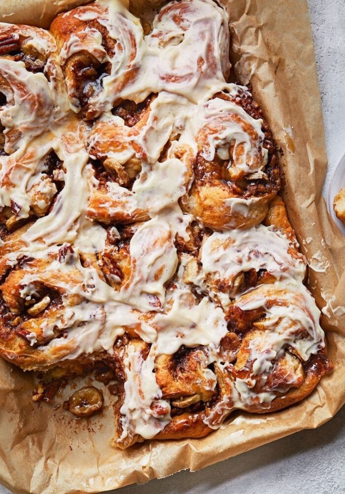 No-knead banana cinnamon rolls