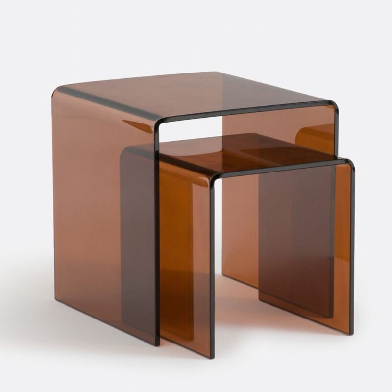 La Redoute - Joan Nesting Side Tables in Tempered Glass - £227.49 (was £349.99)
