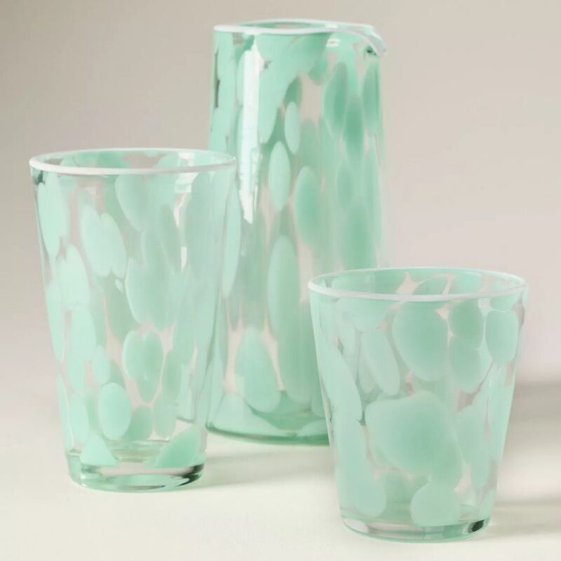 Anthropologie - Dapple Dot Hand-Blown Highball Glass - £14.00