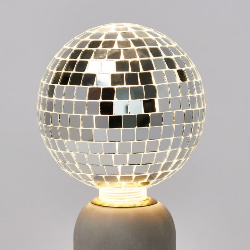 Oliver Bonas - Disco Ball Silver LED Light Bulb - £35.00