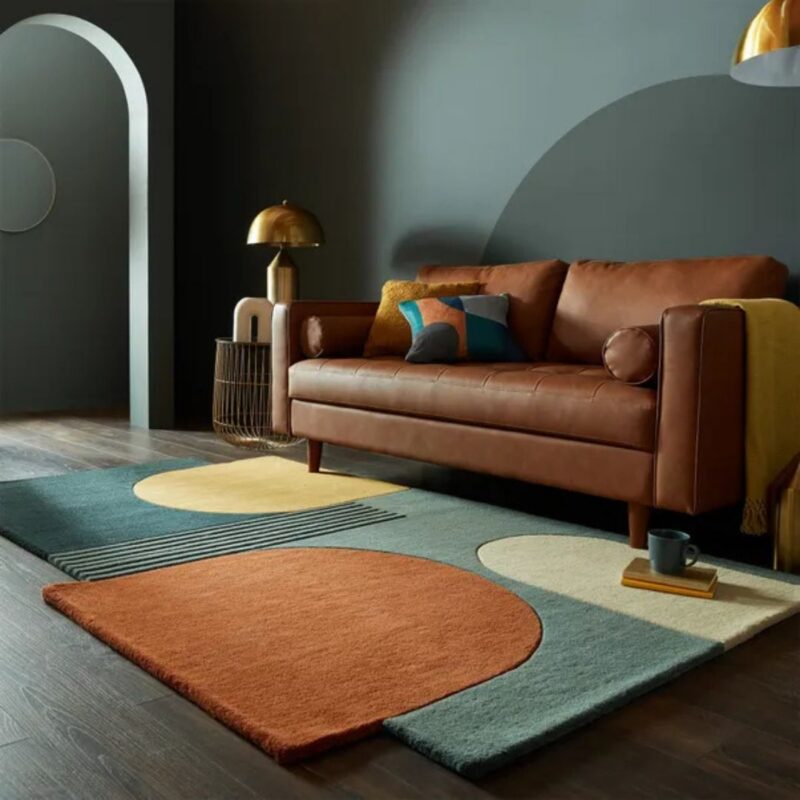 Dunelm - Lozenge Abstract Shaped Wool Rug - From £149.00