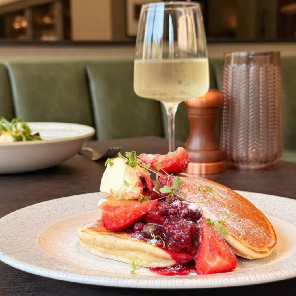 Pancakes with Chantilly Cream at Baliffgate Hotel
