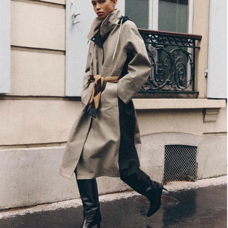 Zara – Long Check Trench - £139.00 