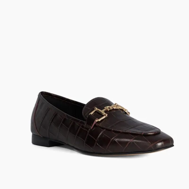 Dune – Brown Croc Loafers - £99.00 