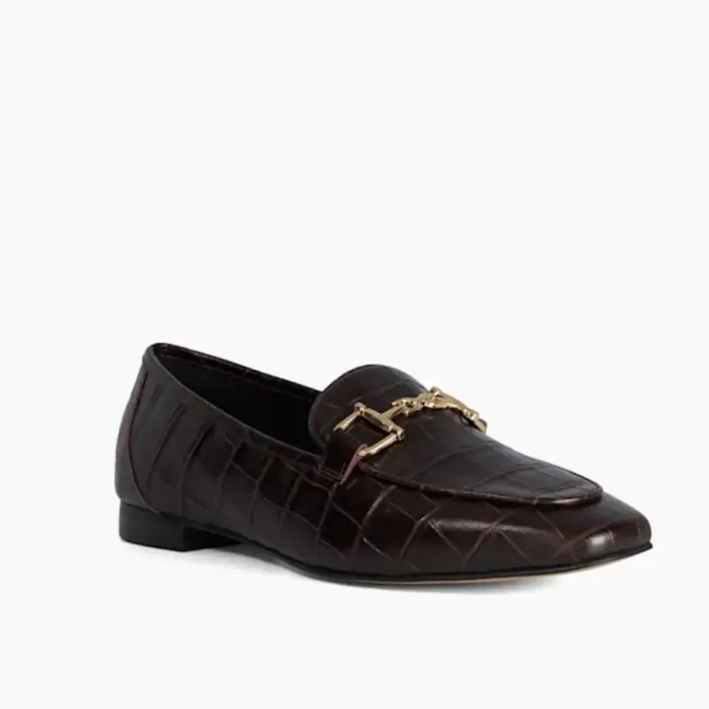 Dune – Brown Croc Loafers - £99.00 