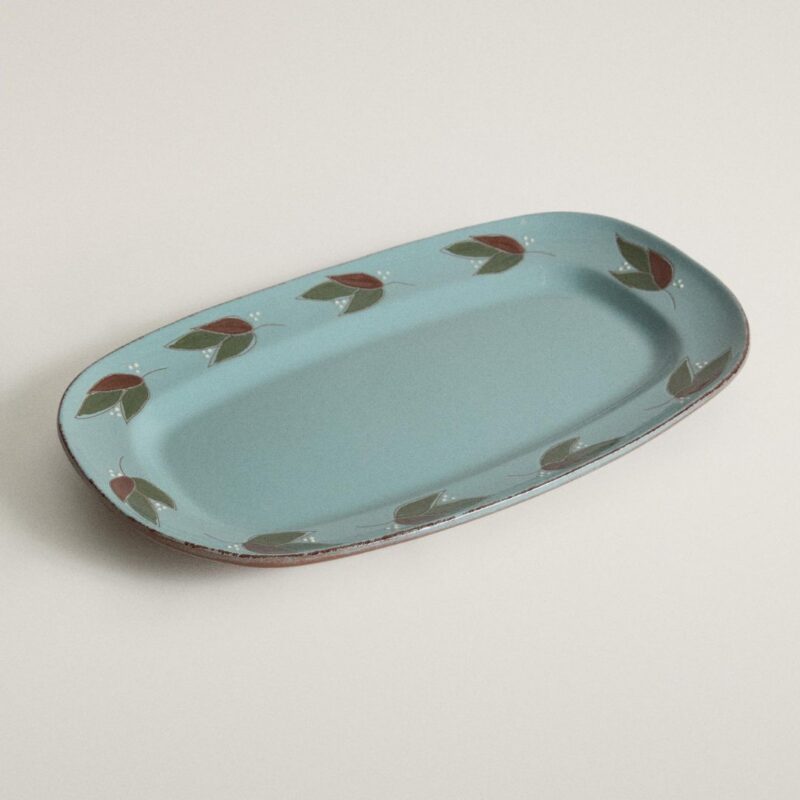 ZARA - Rectangular Leaf Earthenware Serving Dish - £49.99