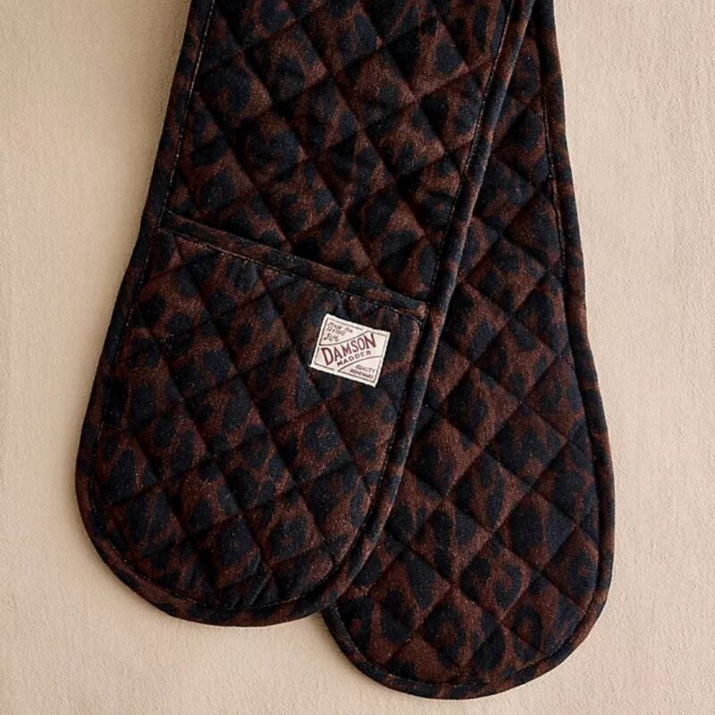 Damson Madder - Leopard Double Oven Glove - £28.00