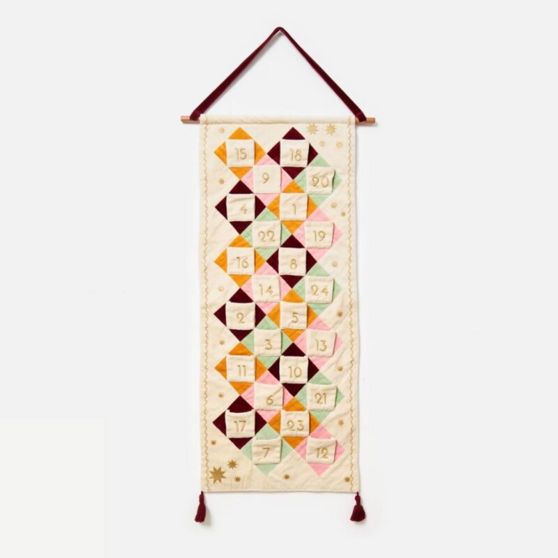 Oliver Bonas - Velvet Patchwork Advent Calendar - £55.00