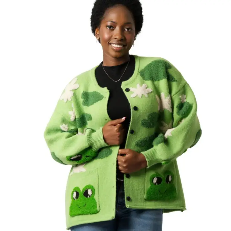 The Pond Frog Cardigan - £75.00