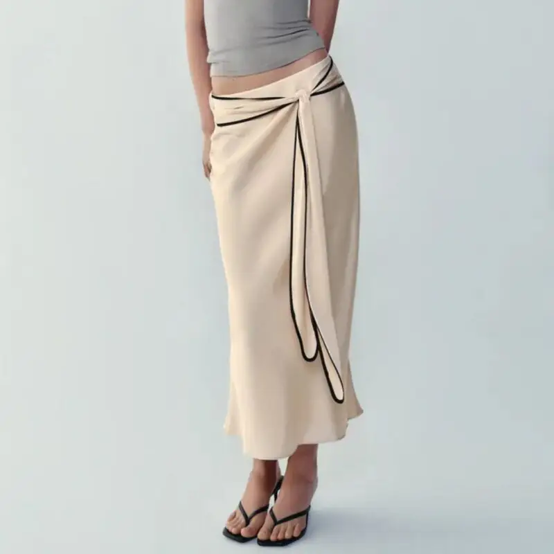 Zara - Satin Midi Knot Skirt - £29.99
