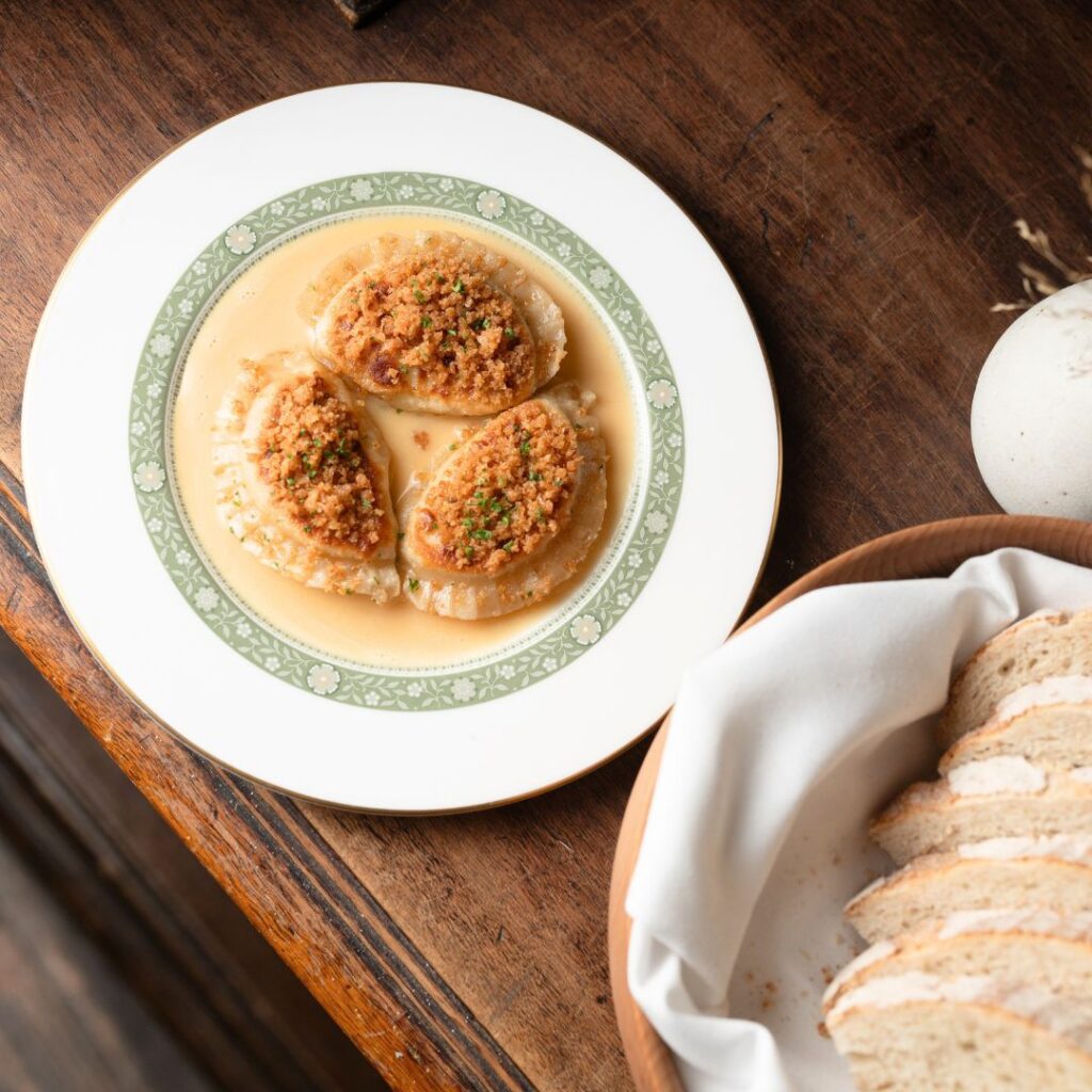 Pierogi Ruskie dumplings - Restaurant Biedronka at South Causey Inn