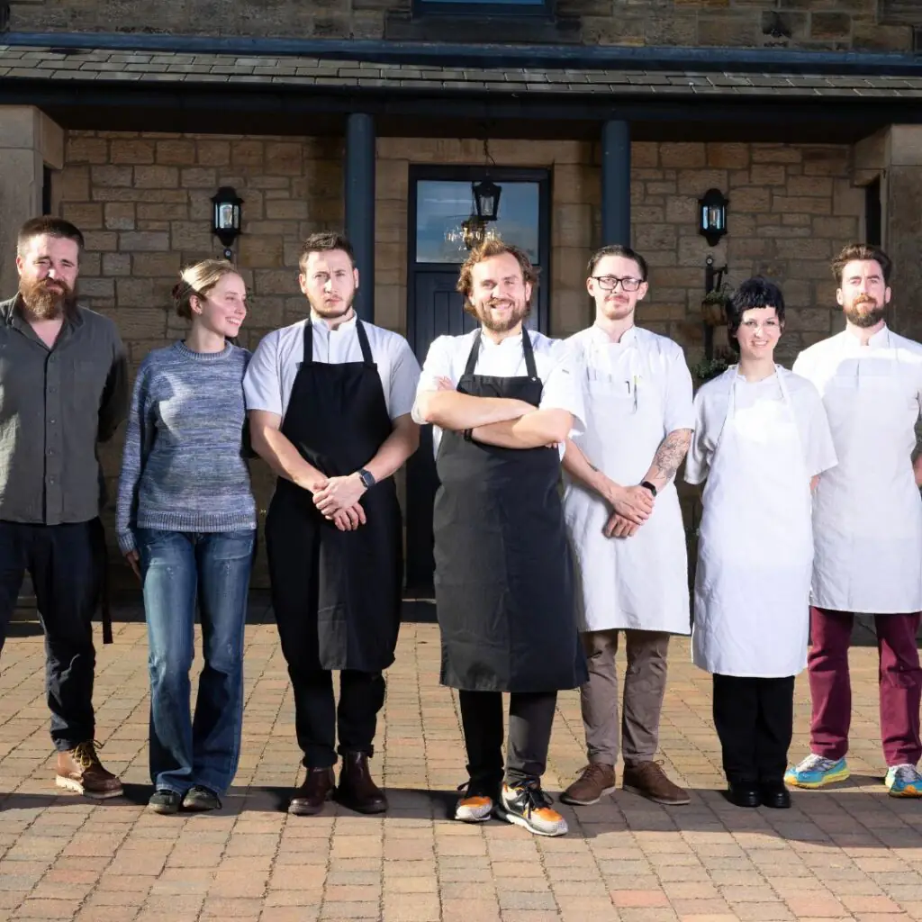 Chef Marek Dziedzic and the team, Restaurant Biedronka at South Causey Inn