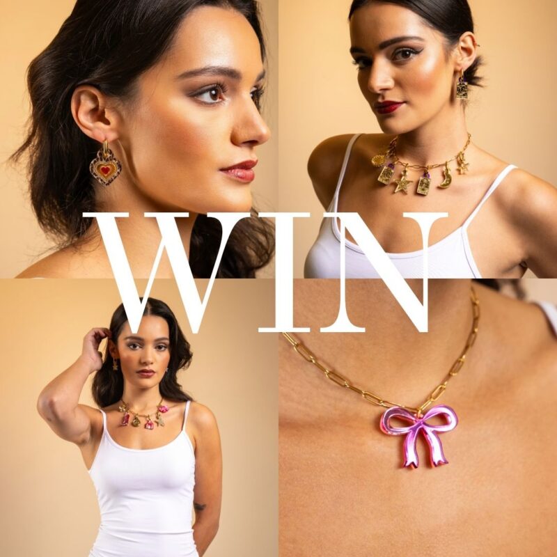 WIN a Weezy Pop necklace with 5 personalised charms and heart huggie earrings