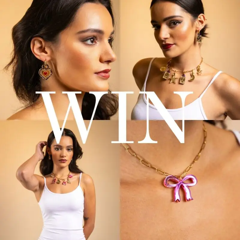 WIN a Weezy Pop necklace with 5 personalised charms and heart huggie earrings